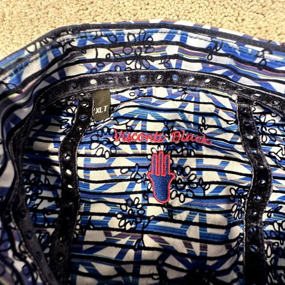 Visconte Black Men's‎ Long sleeve Button Down shirt Size XLT May fit larger - Picture 3 of 8